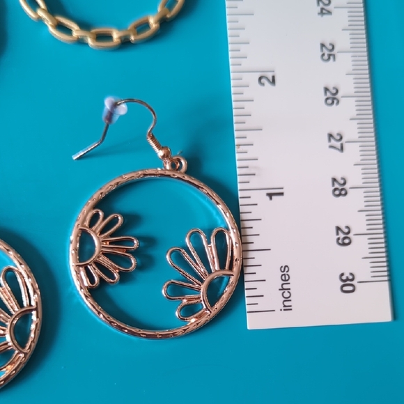 5/$25 Gold Tone Hoop Earrings - Picture 2 of 4